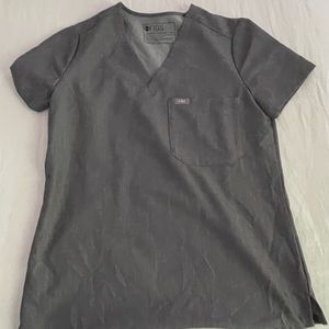 Figs - Graphite - Catarina 1 Pocket Scrub Top - Size S